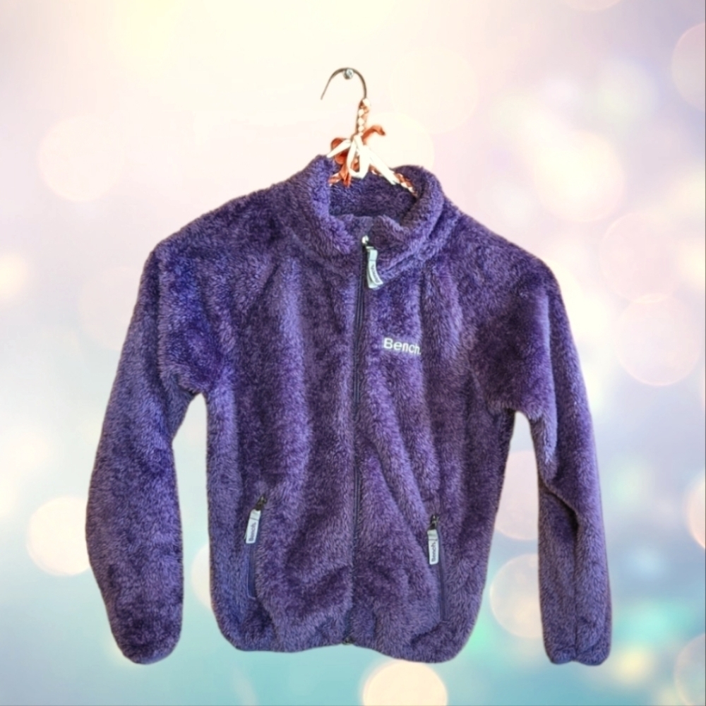 Bench Purple Fuzzy Zippered Jacket